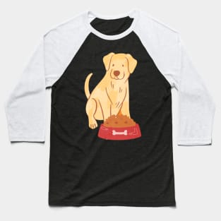 Dog is happy with the food Baseball T-Shirt